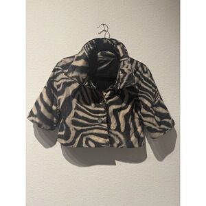 MARC CAIN Women's Zebra‎ Print Crop Jacket Size N1